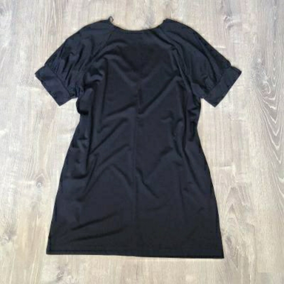 LAST 1❗VERY J Nordstrom Chic Oversized Black Shirt Dress - Picture 8 of 13